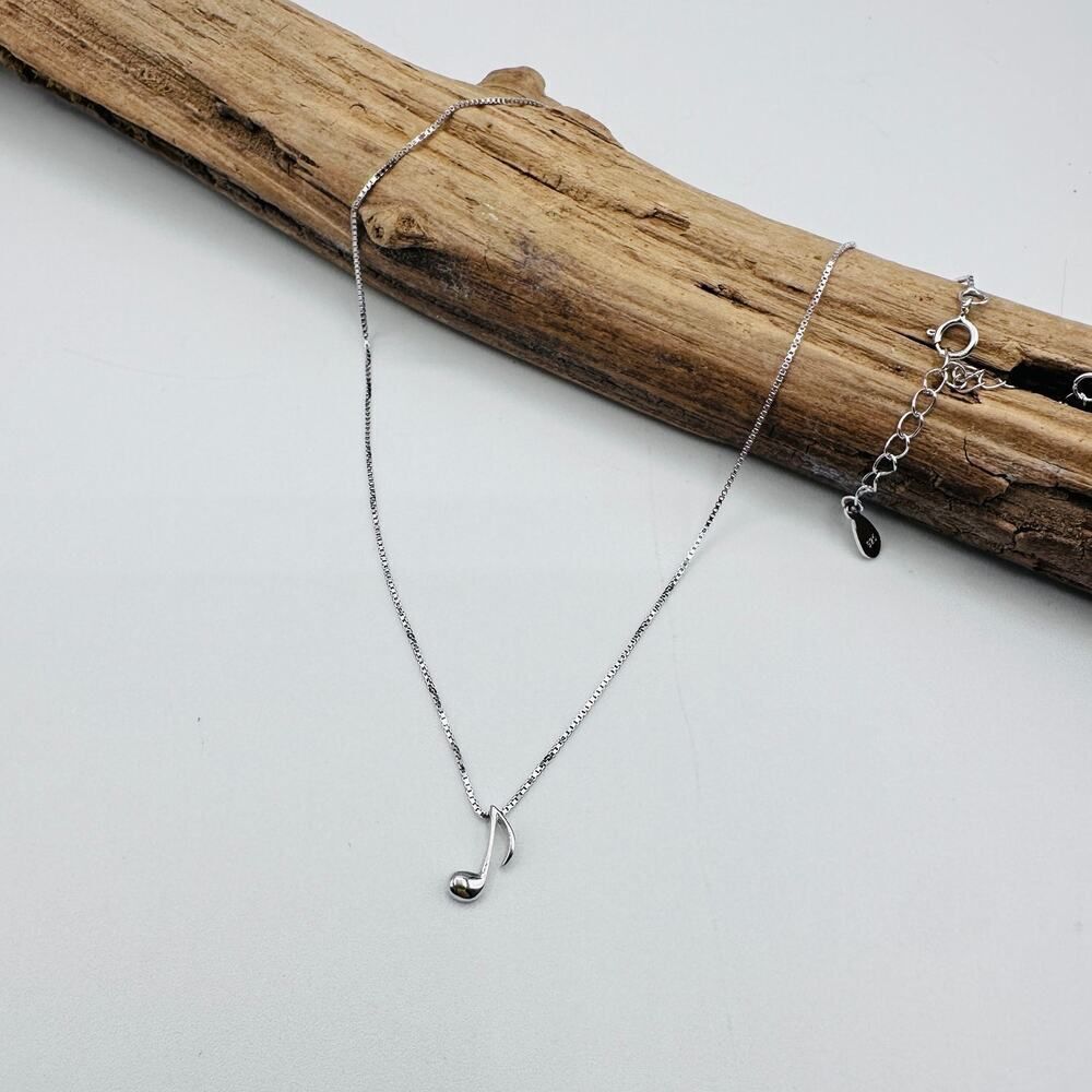 Sterling Silver Music Note Necklace